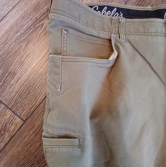 Cabela's men's classic fit 40x36 tan cargo utility pants hiking - Picture 5 of 7